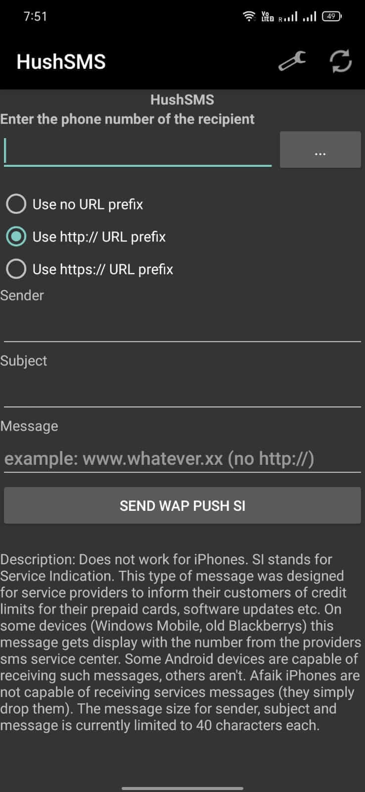 Screenshot HushSMS APK