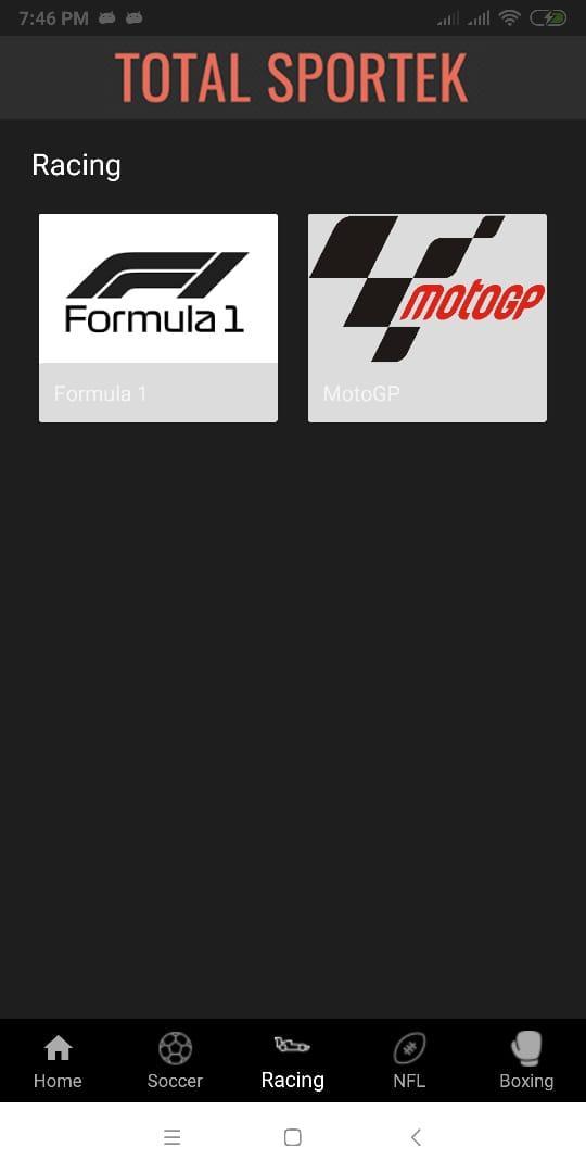 Screenshot TotalSportek APK