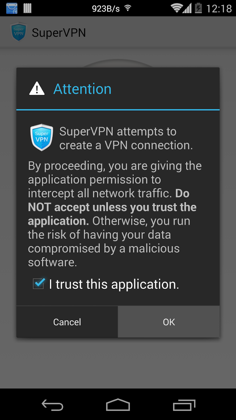 Screenshot SuperVPN APK v3.1.4 untuk Android