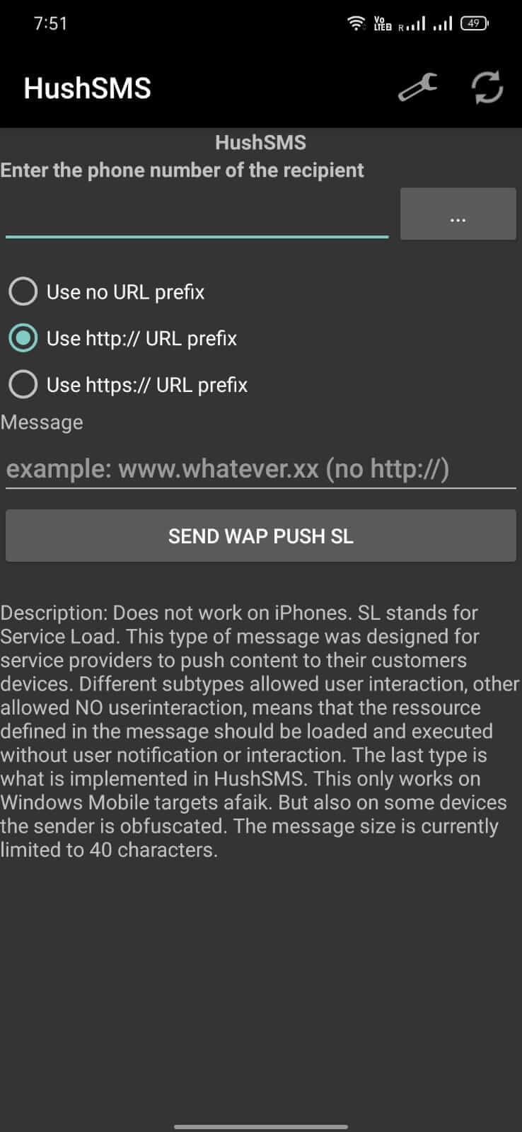 Screenshot HushSMS APK