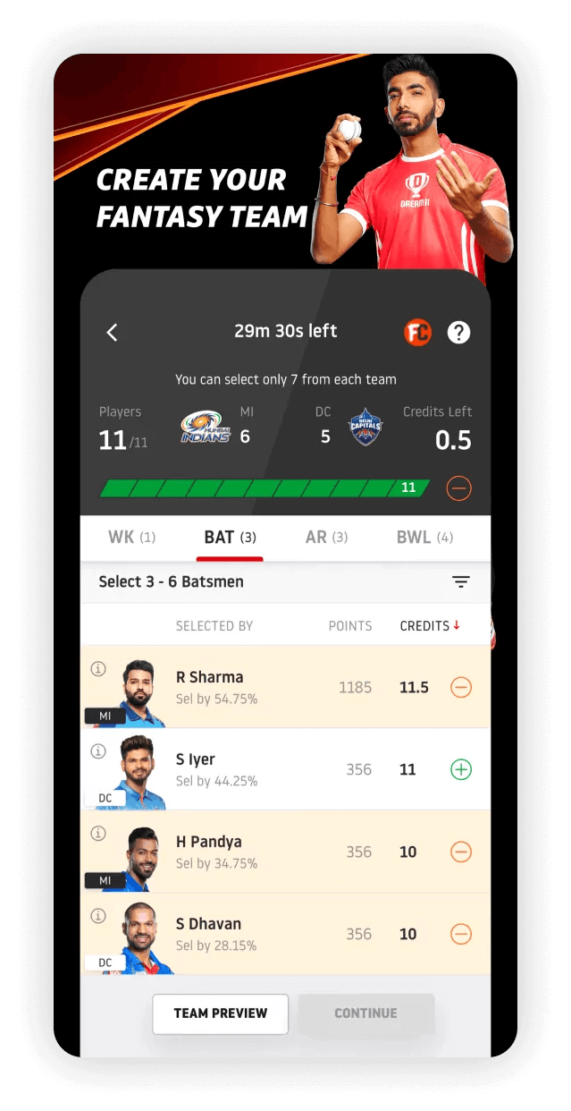 Screenshot Dream11 APK