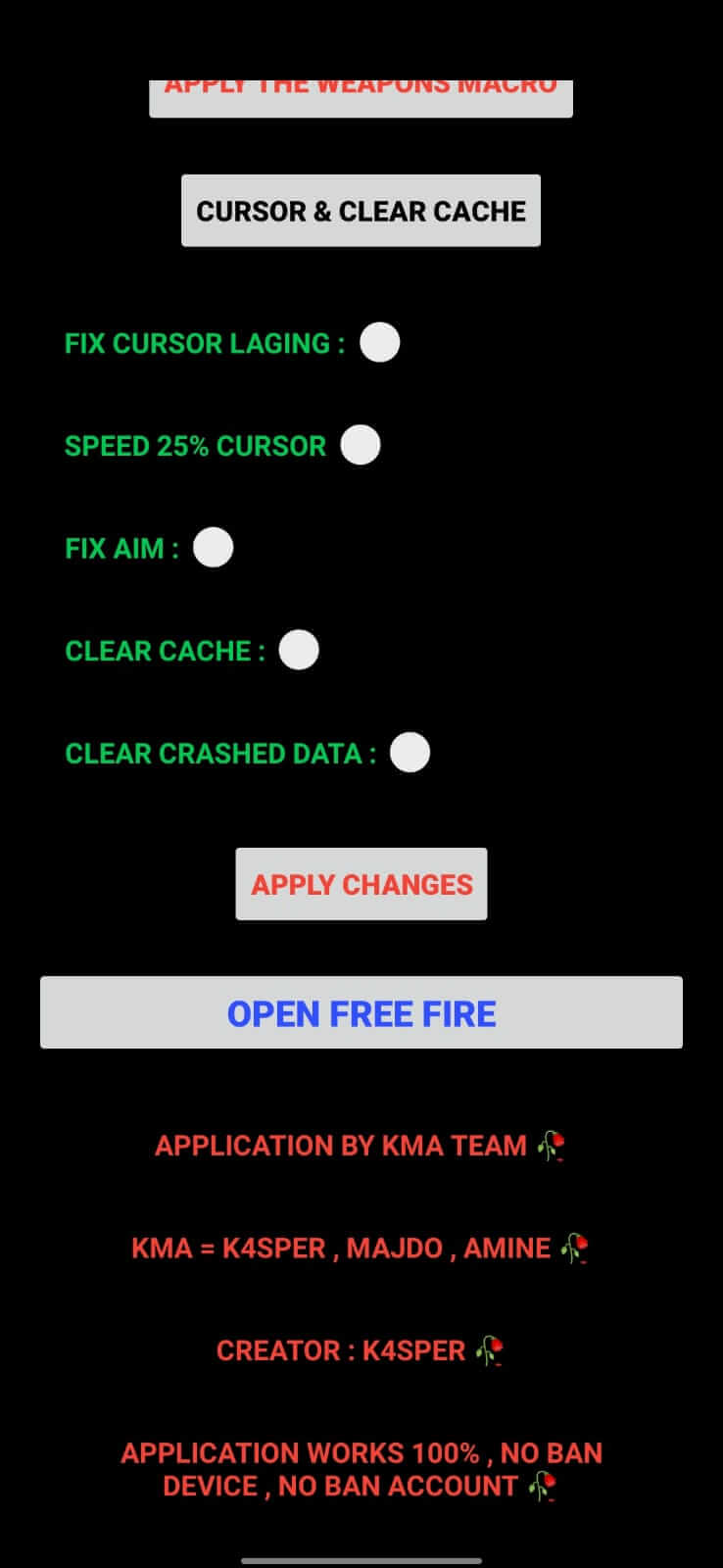 Screenshot Ruok FF Auto Headshot APK