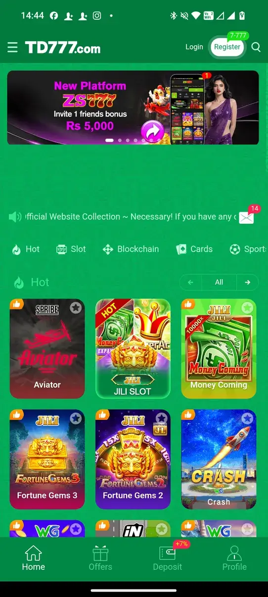 Screenshot TD777 APK v1.1.22