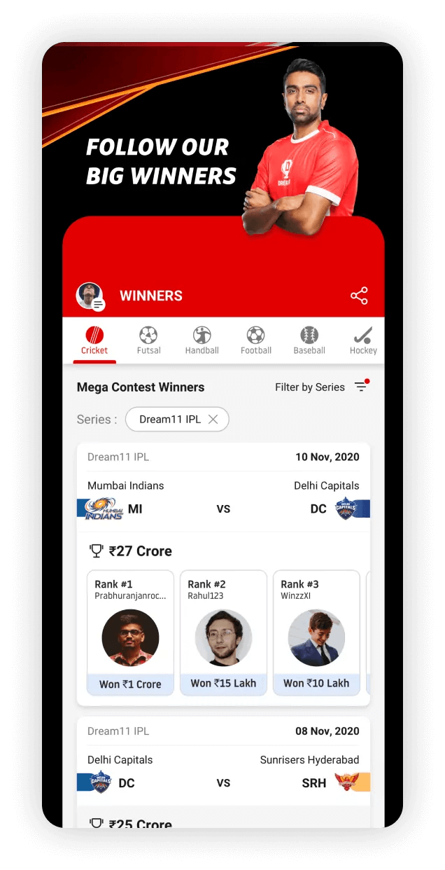 Screenshot Dream11 APK