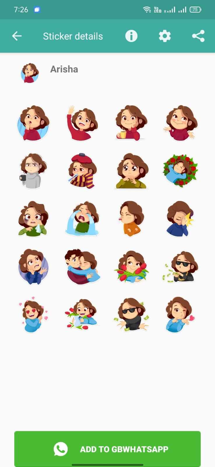 Screenshot GBStickers APK v2.00 untuk Tambah Stiker di GB WhatsApp
