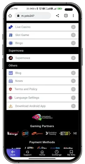 Screenshot Yolo247 APK v9.6.4