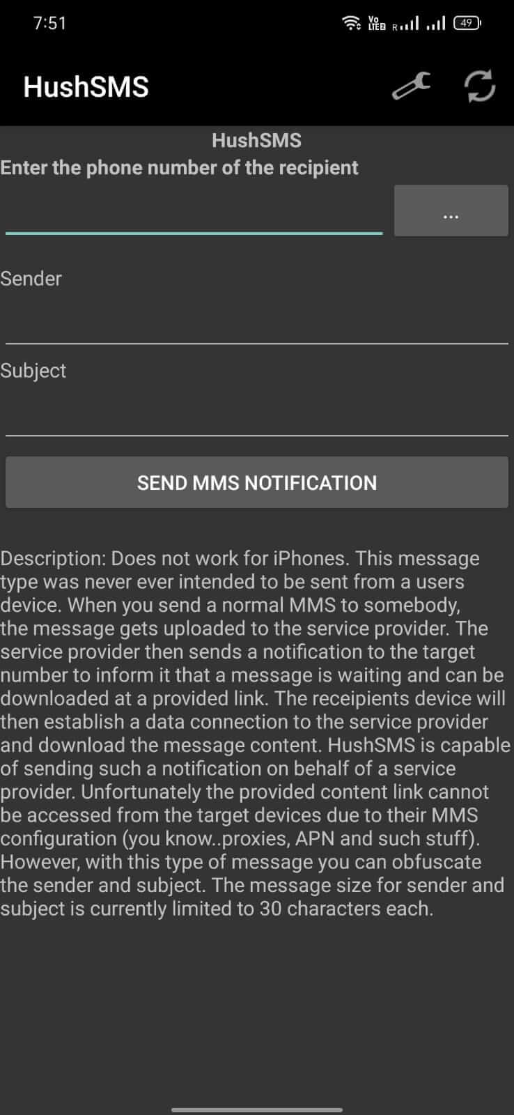 Screenshot HushSMS APK
