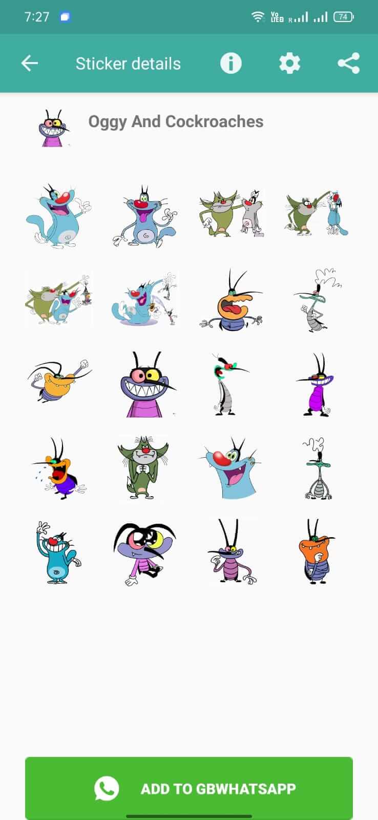 Screenshot GBStickers APK v2.00 untuk Tambah Stiker di GB WhatsApp