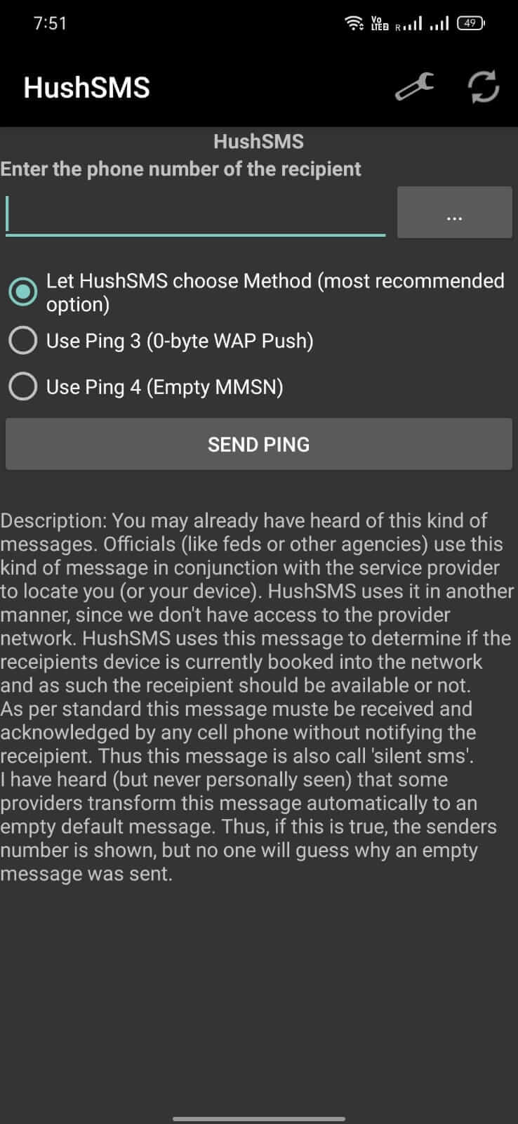 Screenshot HushSMS APK