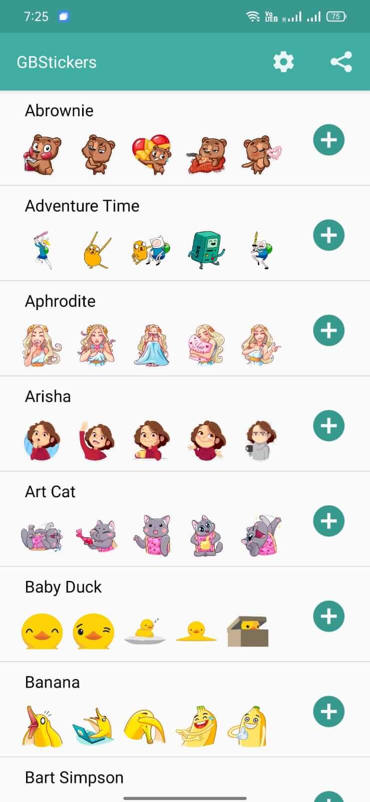 Screenshot GBStickers APK v2.00 untuk Tambah Stiker di GB WhatsApp